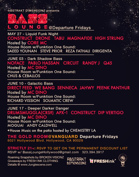 Bass Lounge Schedule for May & June 2011